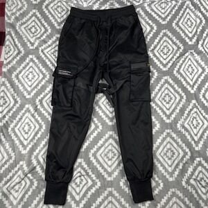 Aelfric Eden Pants Mens Size Small S Black Joggers Combat Cargo Utility Casual
